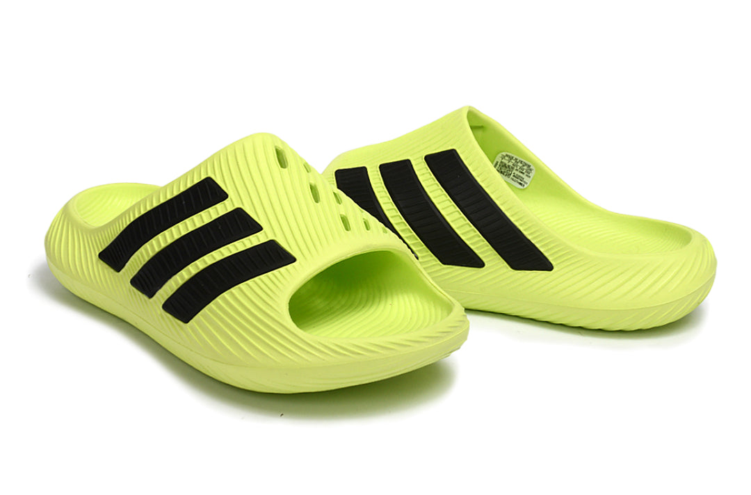 Adidas Purechill Lime Green Black Open-Toe Recovery Slides KI0066
