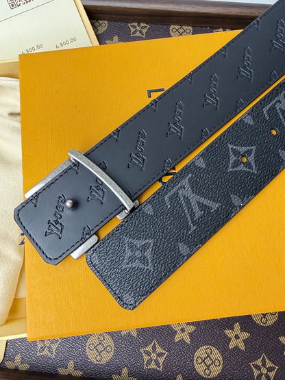 LV Monogram Eclipse Flower Buckle 40mm Belt