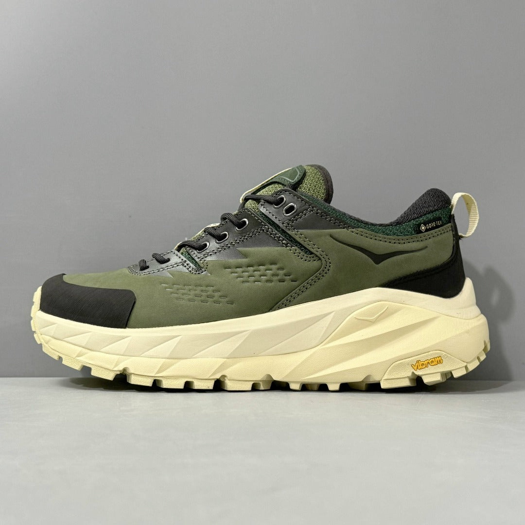 HOKA Kaha Low GTX Olive Green | Off-White