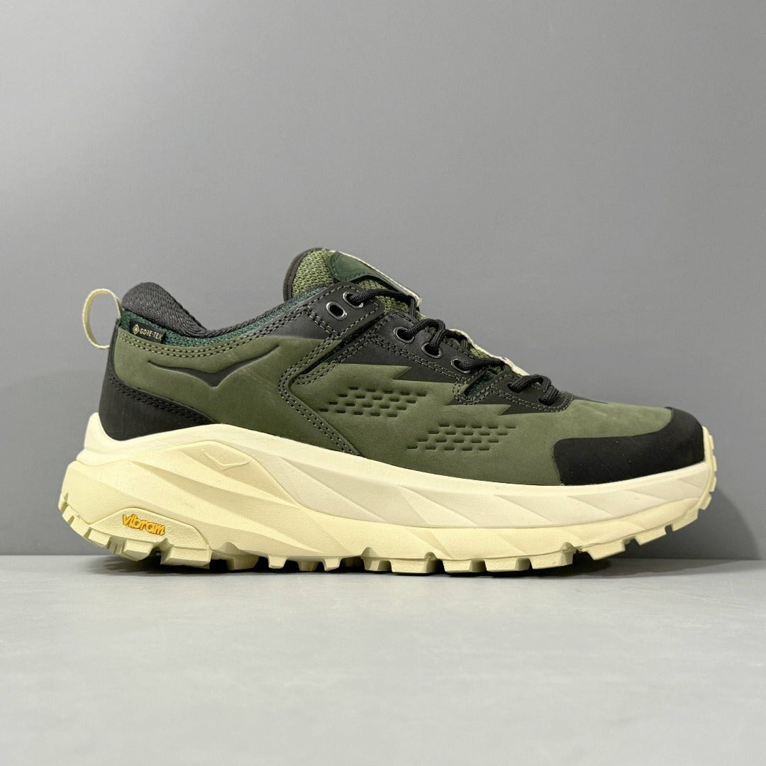 HOKA Kaha Low GTX Olive Green | Off-White