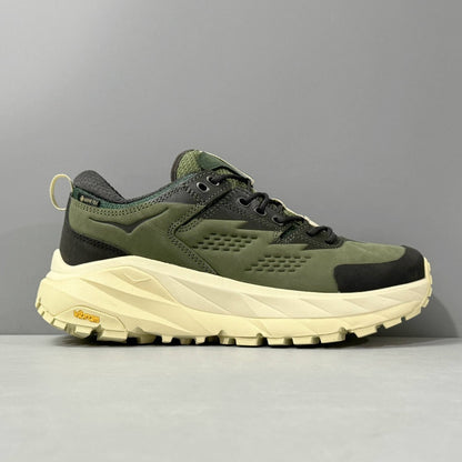 HOKA Kaha Low GTX Olive Green | Off-White