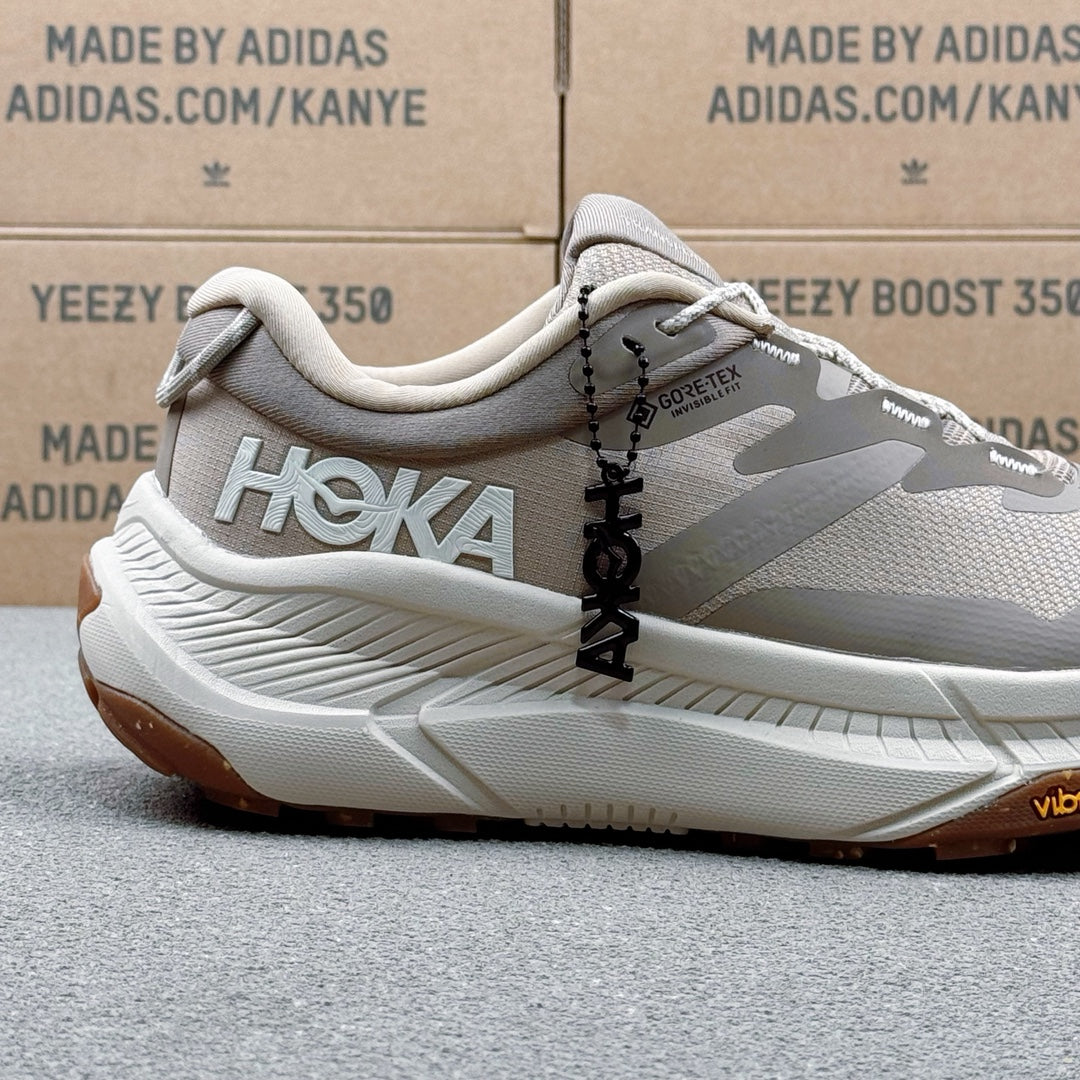 Hoka Transport GTX Hiking & Walking Shoes Oatmeal color | Cement gray