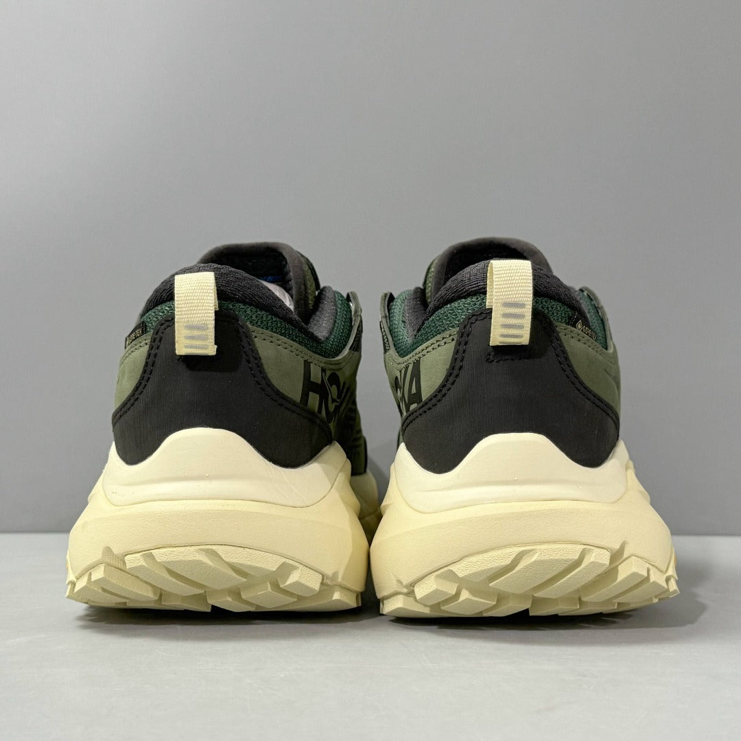 HOKA Kaha Low GTX Olive Green | Off-White