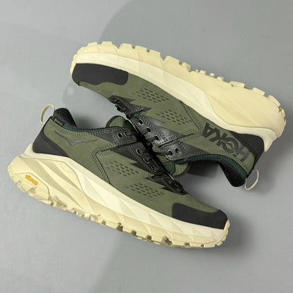 HOKA Kaha Low GTX Olive Green | Off-White