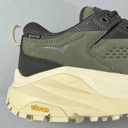 HOKA Kaha Low GTX Olive Green | Off-White