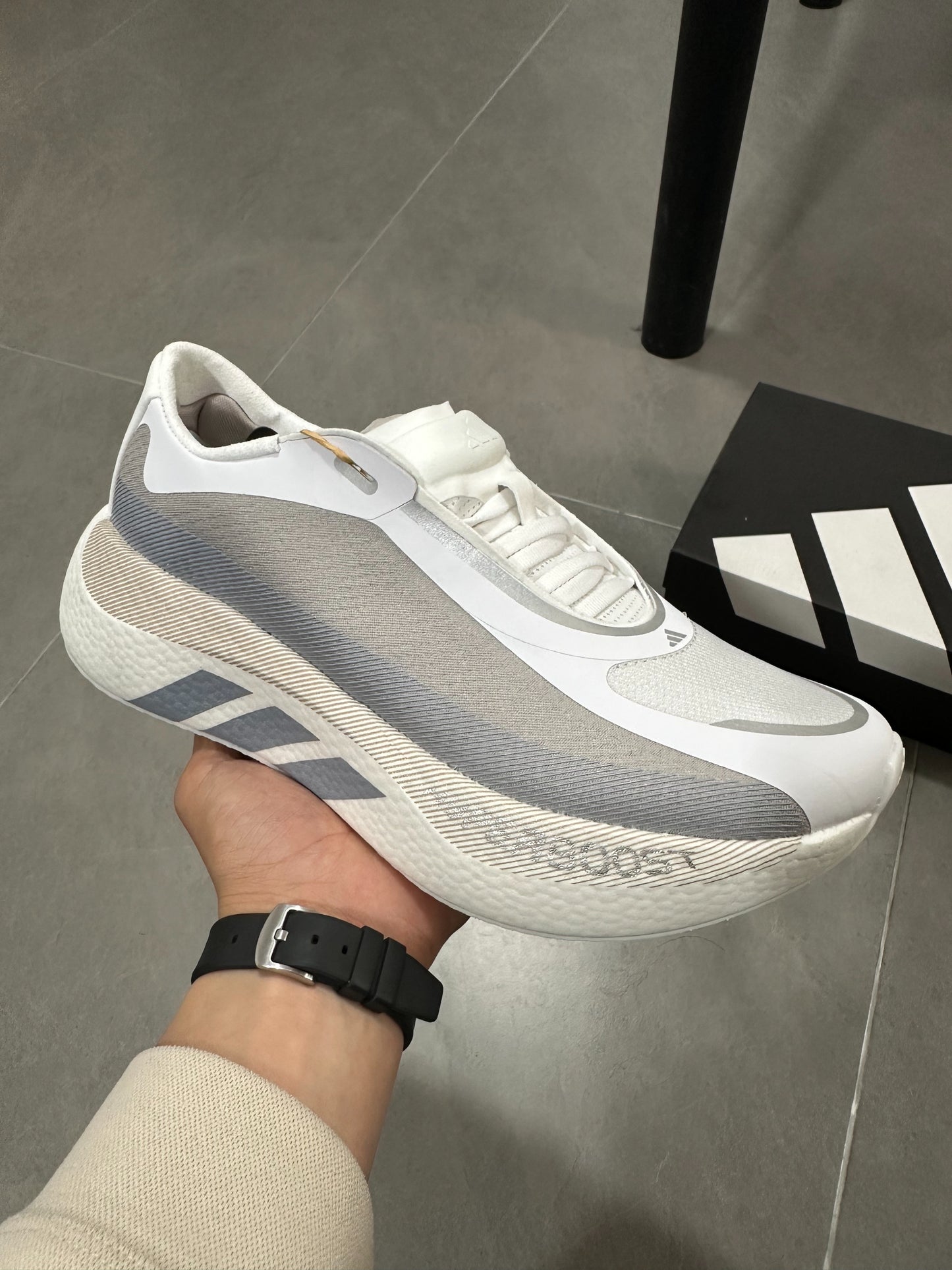 Adidas Hyperboost Edge 'Cloud White / Light Solid Grey / Silver Metallic'