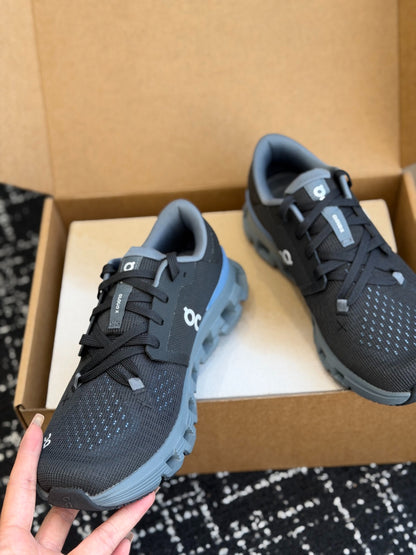 On Cloud X Black Slate Blue Mesh Cross Training Jogging Sneakers