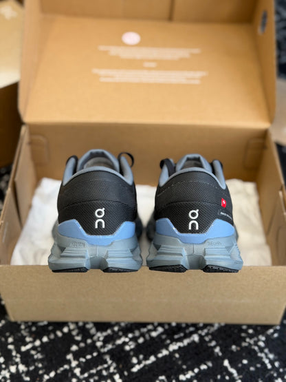 On Cloud X Black Slate Blue Mesh Cross Training Jogging Sneakers