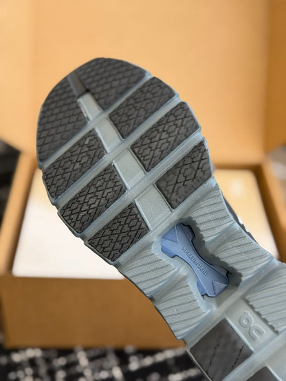 On Cloud X Black Slate Blue Mesh Cross Training Jogging Sneakers