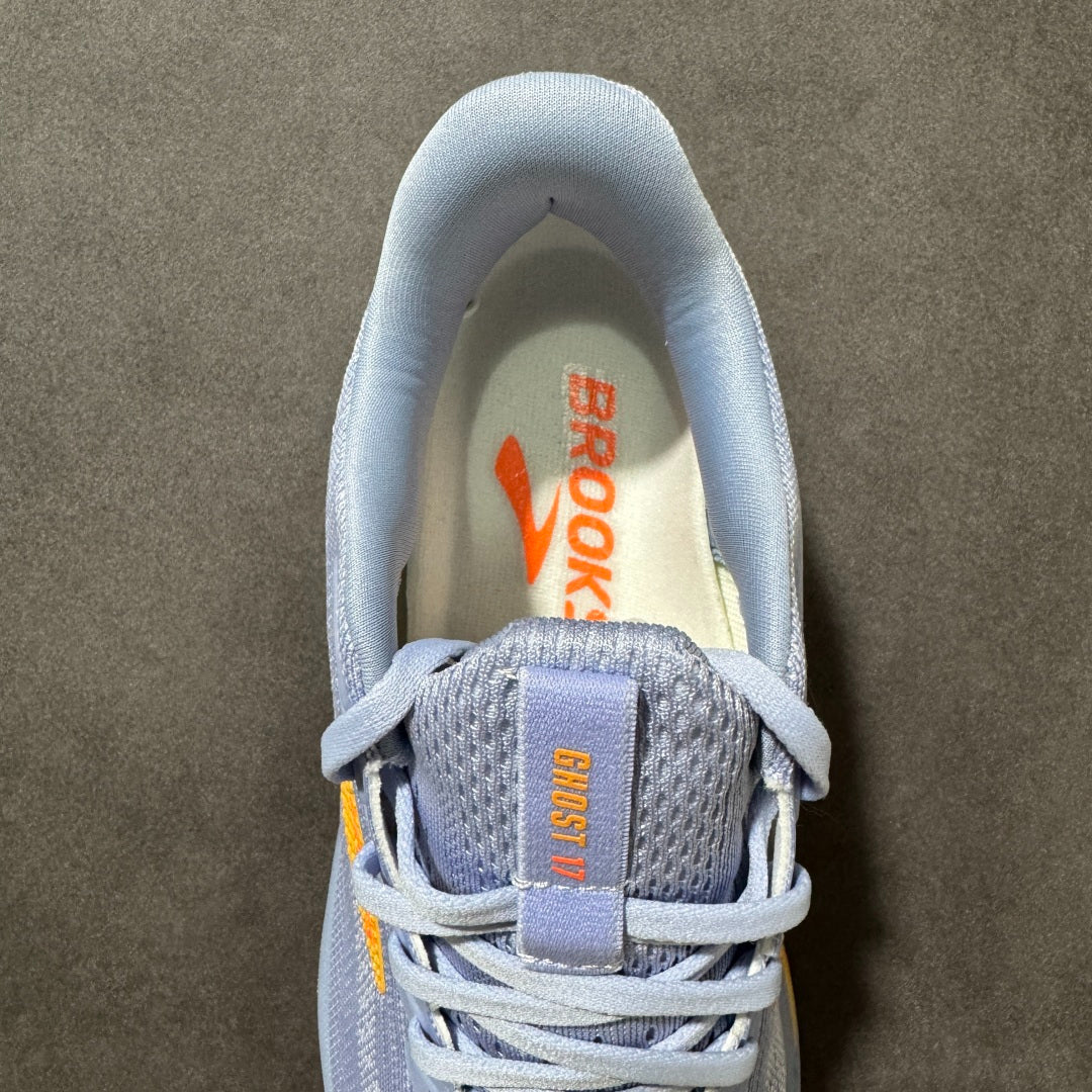 Brooks Women's Ghost 17 Road Running Shoes (Blue Heron/White/Orange)