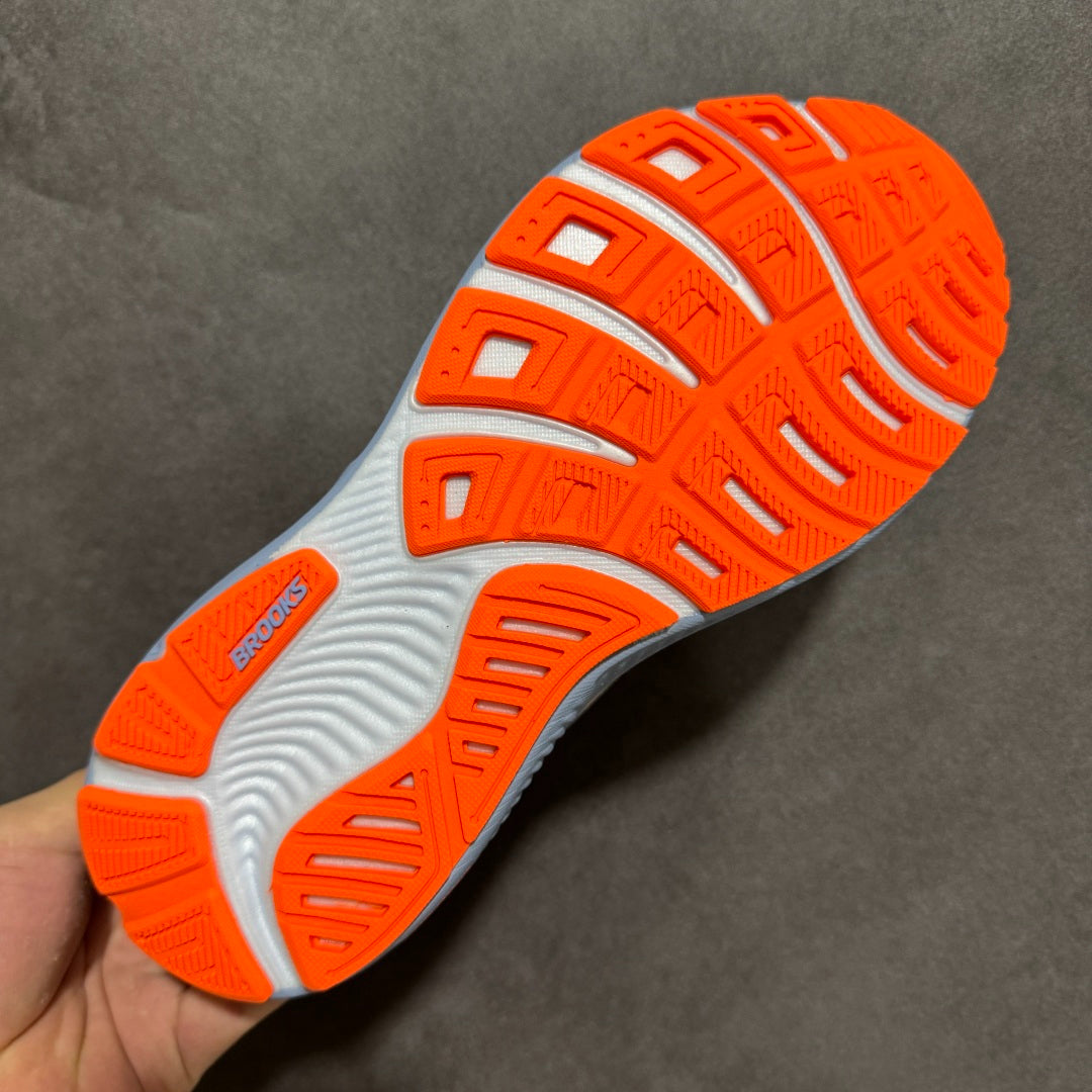 Brooks Women's Ghost 17 Road Running Shoes (Blue Heron/White/Orange)