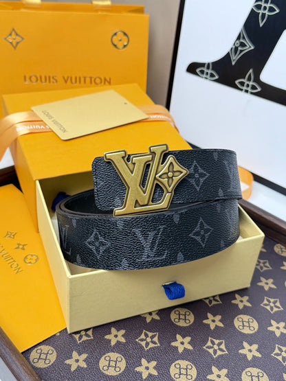 LV Monogram Eclipse Flower Buckle 40mm Belt