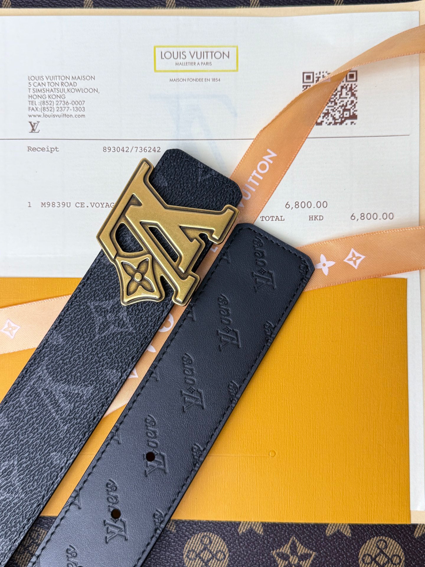 LV Monogram Eclipse Flower Buckle 40mm Belt