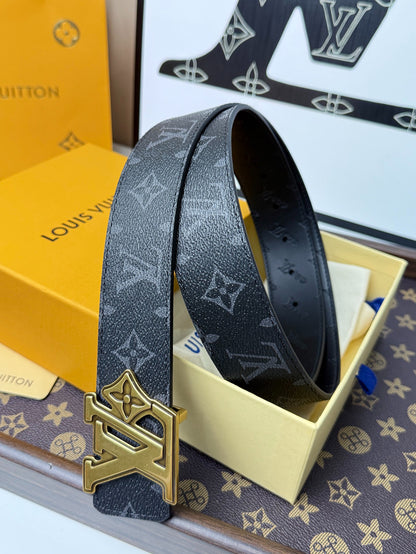 LV Monogram Eclipse Flower Buckle 40mm Belt