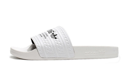 Adidas Originals Adilette White/Black Logo Slide Sandals GX6964