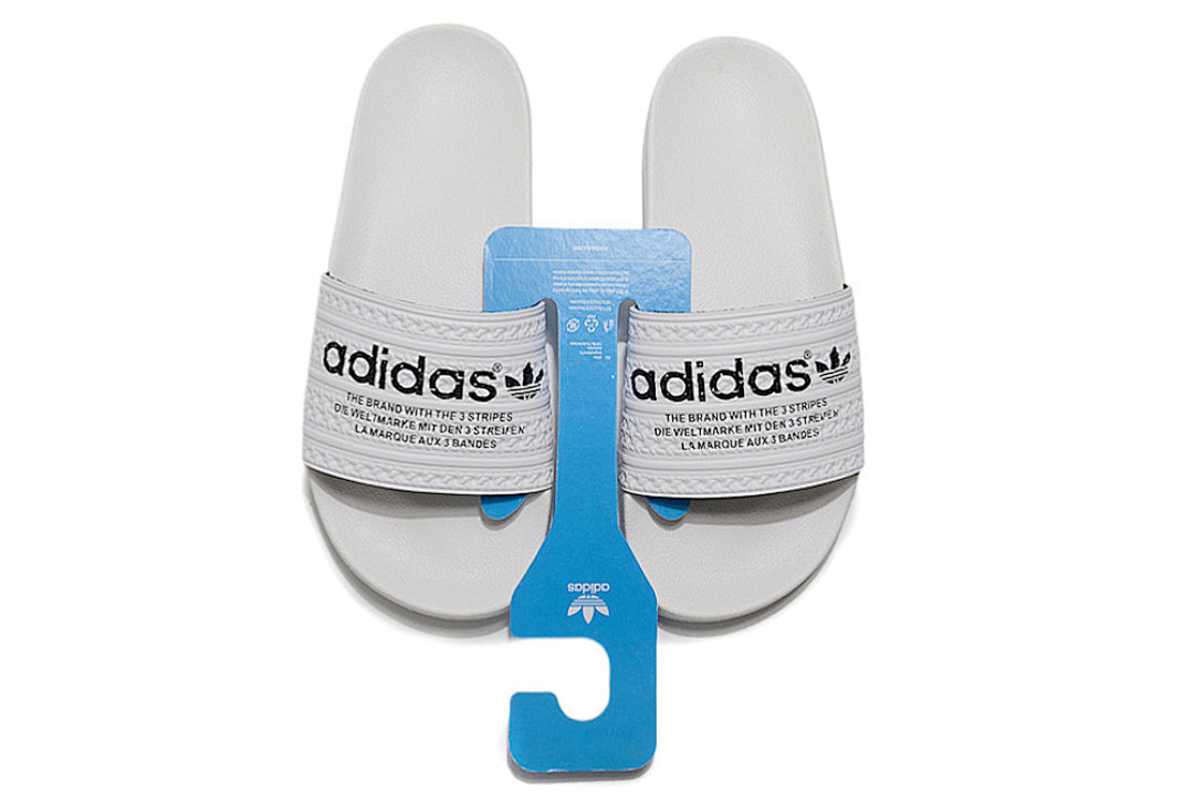 Adidas Originals Adilette White/Black Logo Slide Sandals GX6964