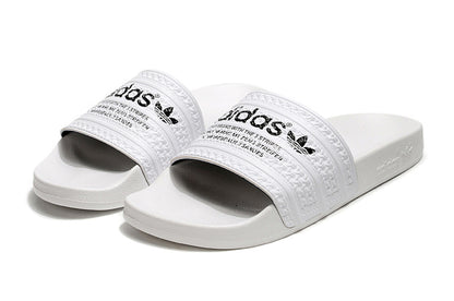 Adidas Originals Adilette White/Black Logo Slide Sandals GX6964