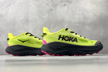 HOKA ONE ONE Challenger 8 "Lime / Black / Pink" All-Terrain Running Shoes