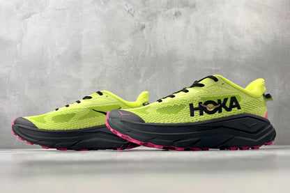 HOKA ONE ONE Challenger 8 "Lime / Black / Pink" All-Terrain Running Shoes