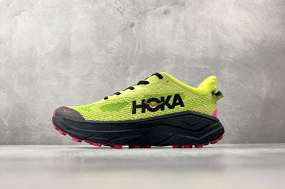 HOKA ONE ONE Challenger 8 "Lime / Black / Pink" All-Terrain Running Shoes