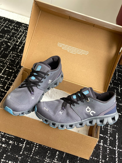 Cloudsurfer Cushioned Running Sneakers Dark Gray Sky Blue Breathable Mesh Sport Shoes Unisex