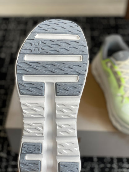 Cloudtilt Cushioned Running Sneakers White Neon Yellow Gradient Breathable Mesh Sport Shoes Unisex
