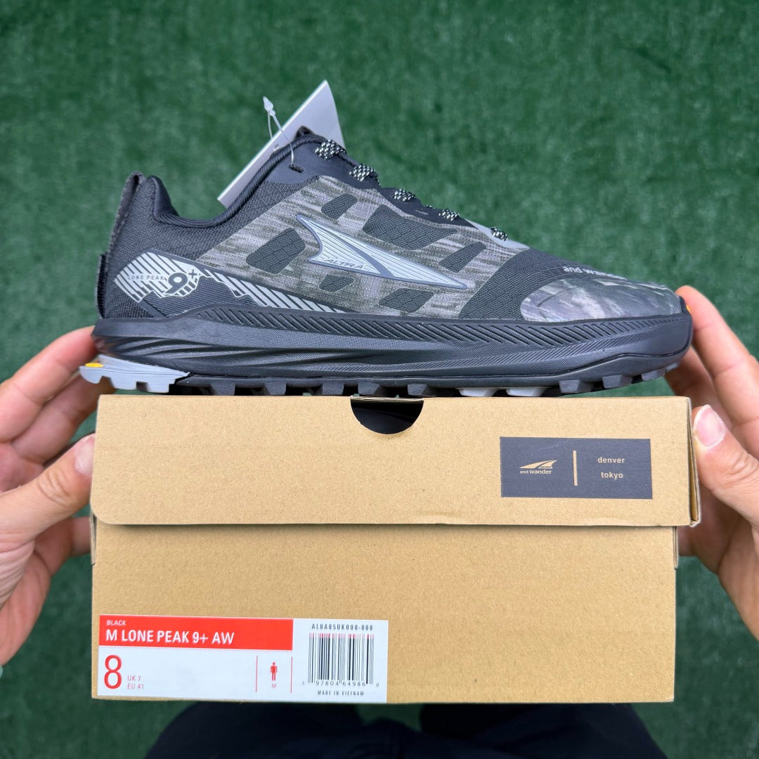 Altra Lone Peak 7 Black Grey Camo Zero Drop Breathable Trail Running Sneakers