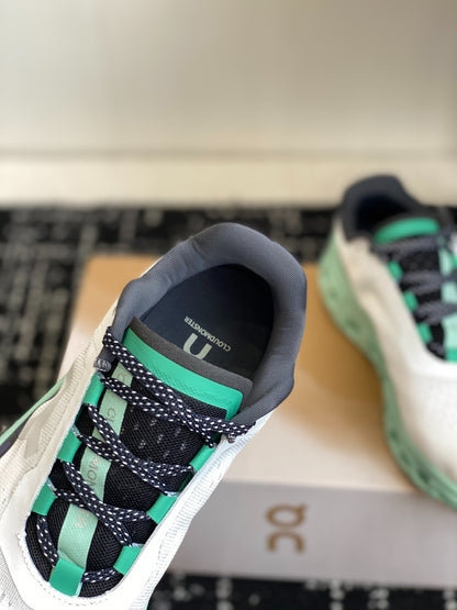On Cloudmonster Breathable Mesh Running Shoes White Mint Green Orange Shock Absorbing Thick Sole Sneakers for Men Women