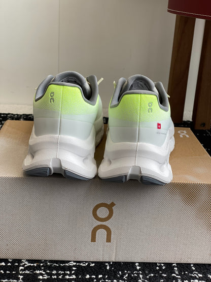 Cloudtilt Cushioned Running Sneakers White Neon Yellow Gradient Breathable Mesh Sport Shoes Unisex