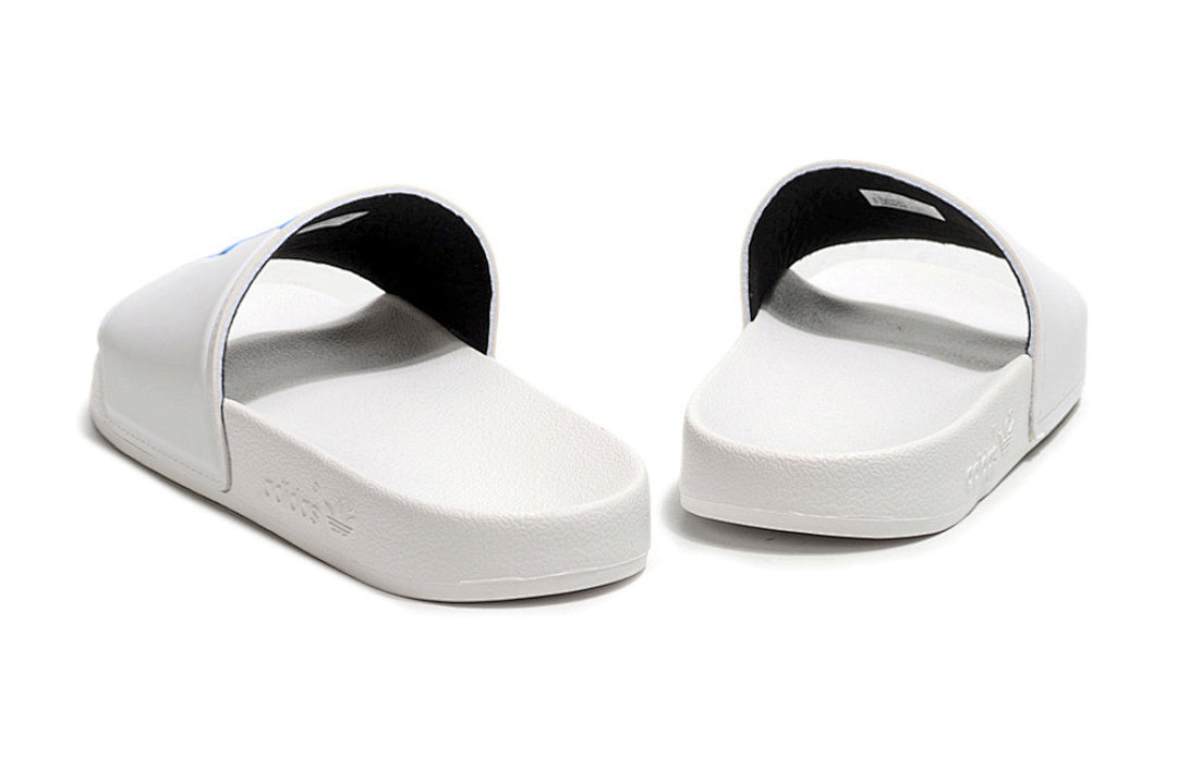 Adidas Originals Adilette White/Blue Trefoil Slide Sandals GX6969