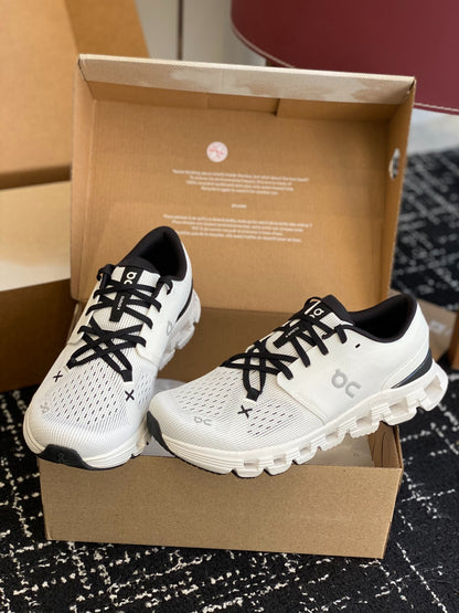 On Cloud X White Black Mesh Cross Training Jogging Sneakers
