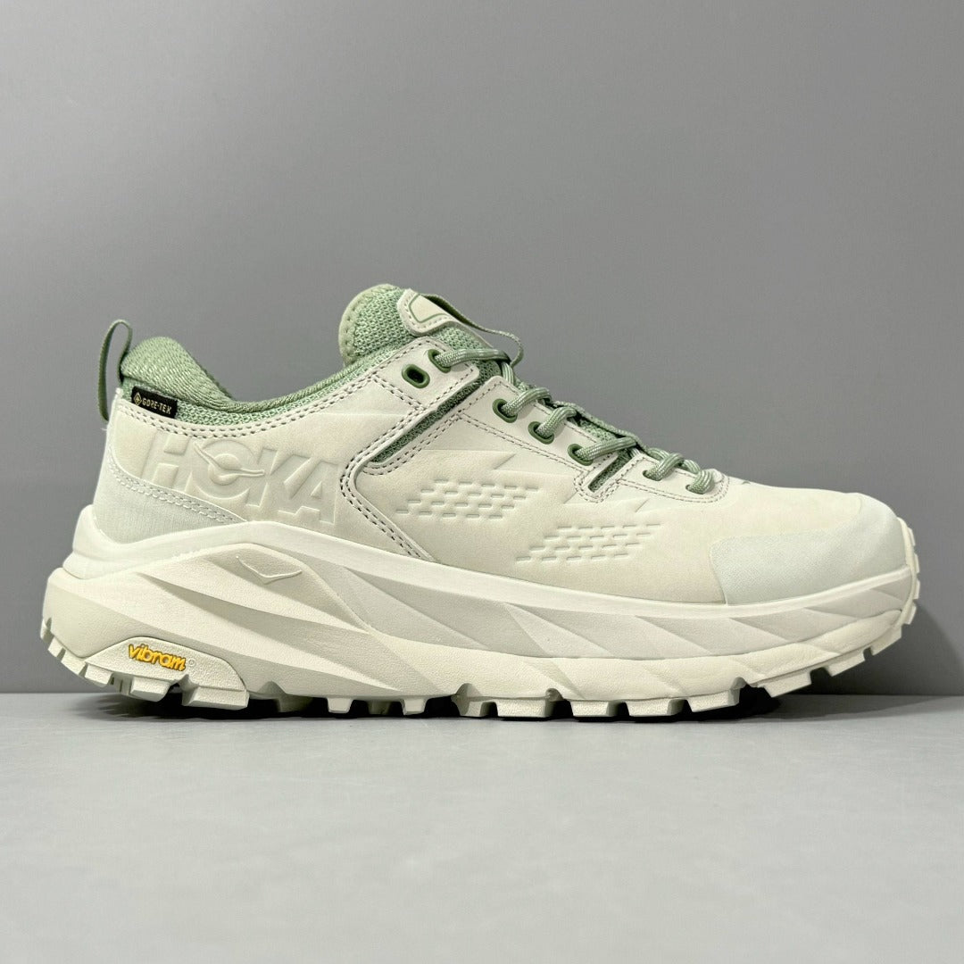 HOKA Kaha Low GTX Green | Grayish White