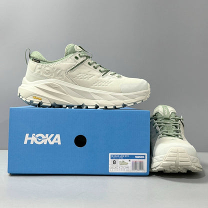 HOKA Kaha Low GTX Green | Grayish White