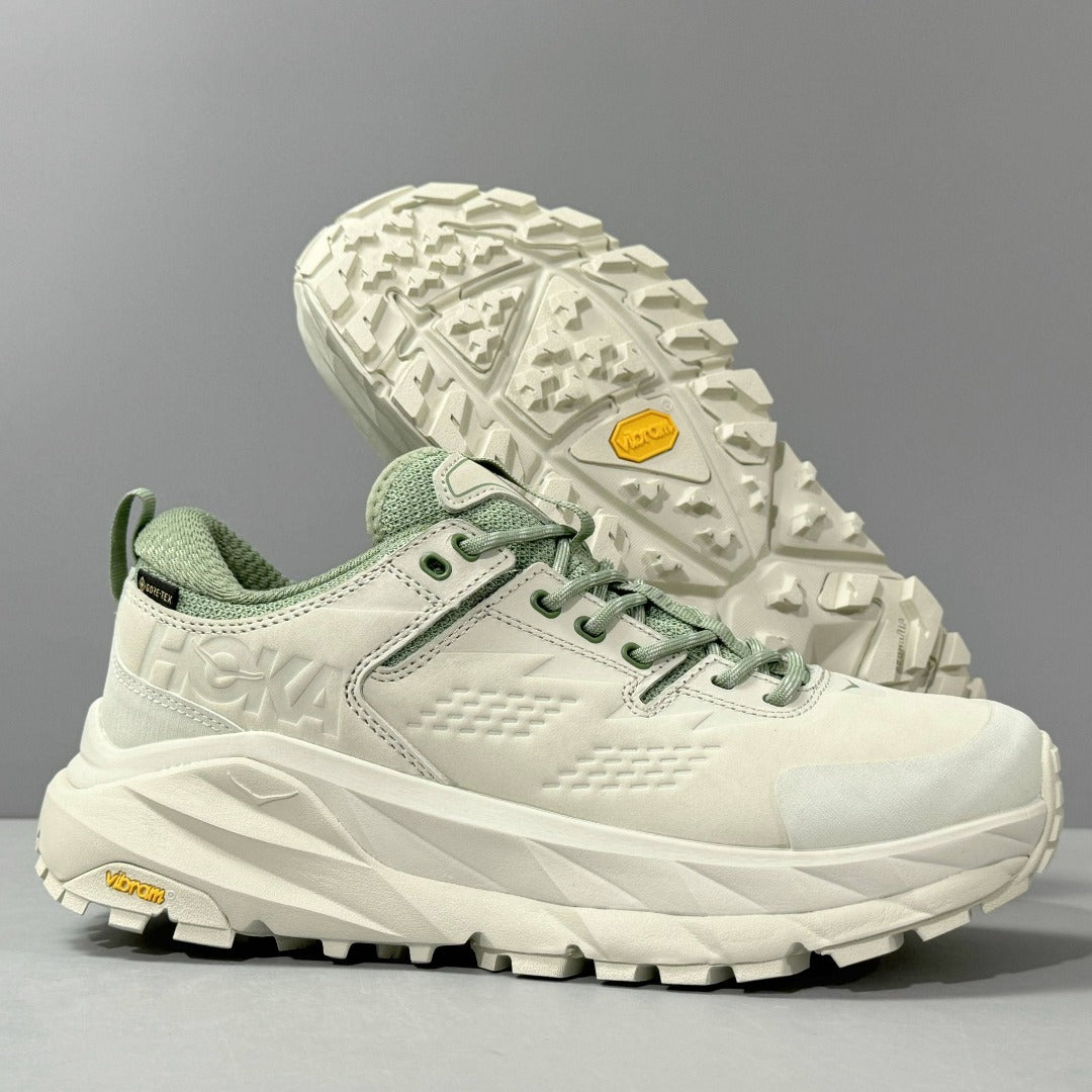 HOKA Kaha Low GTX Green | Grayish White