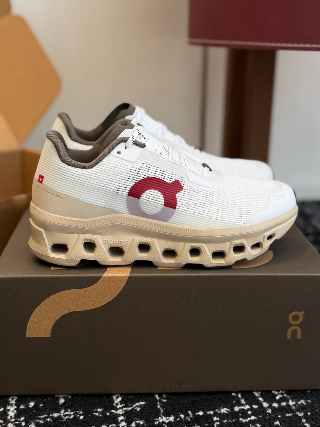 On Cloudtilt White Khaki Mesh Jogging Training Casual Sneakers