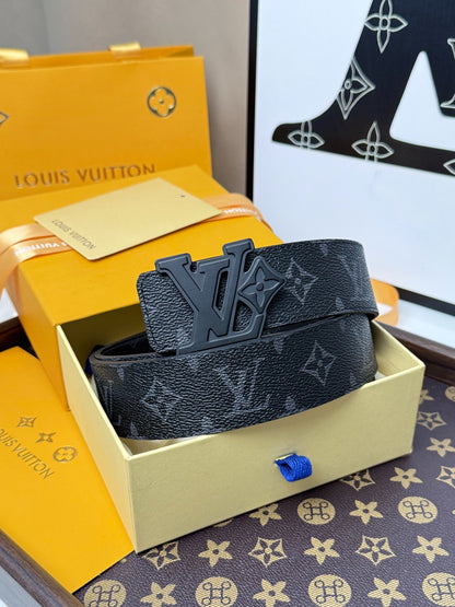 LV Monogram Eclipse Flower Buckle 40mm Belt
