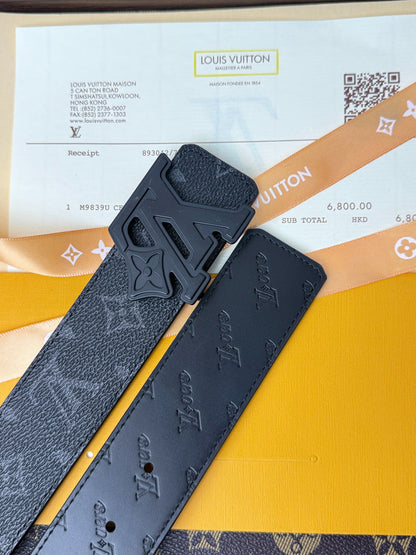LV Monogram Eclipse Flower Buckle 40mm Belt