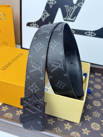 LV Monogram Eclipse Flower Buckle 40mm Belt