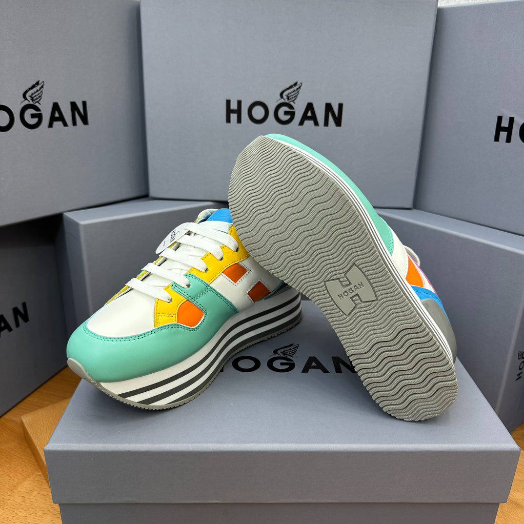 Women Colorful Patchwork Platform Sneakers Black White Striped Wedge Casual Shoes