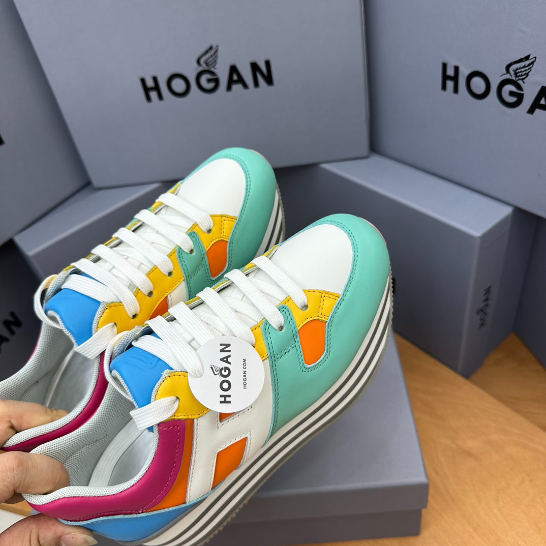 Women Colorful Patchwork Platform Sneakers Black White Striped Wedge Casual Shoes