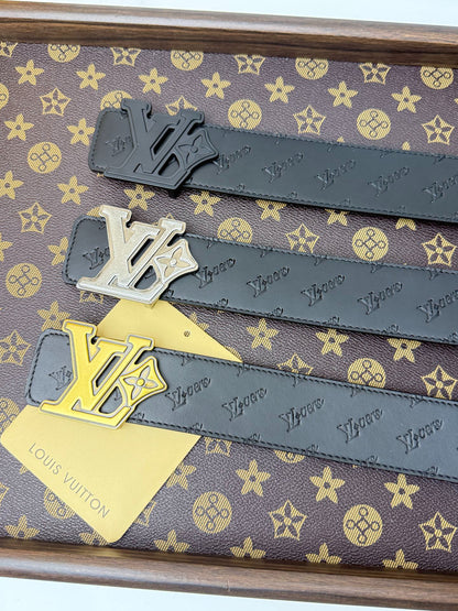 LV Monogram Eclipse Flower Buckle 40mm Belt