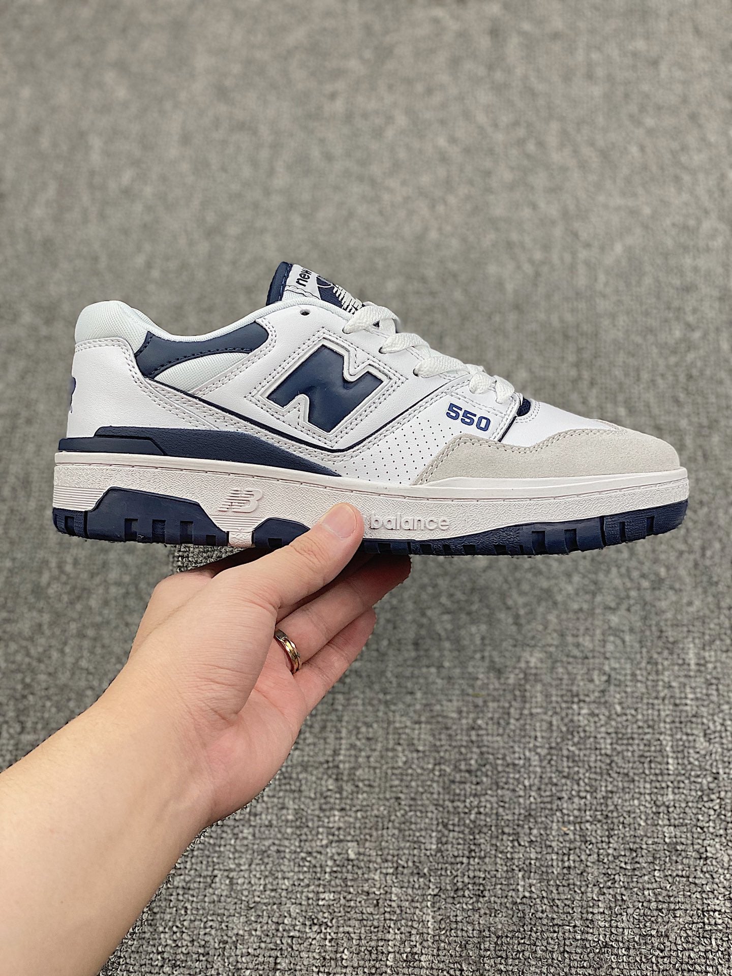 New Balance 550 White Navy Grey