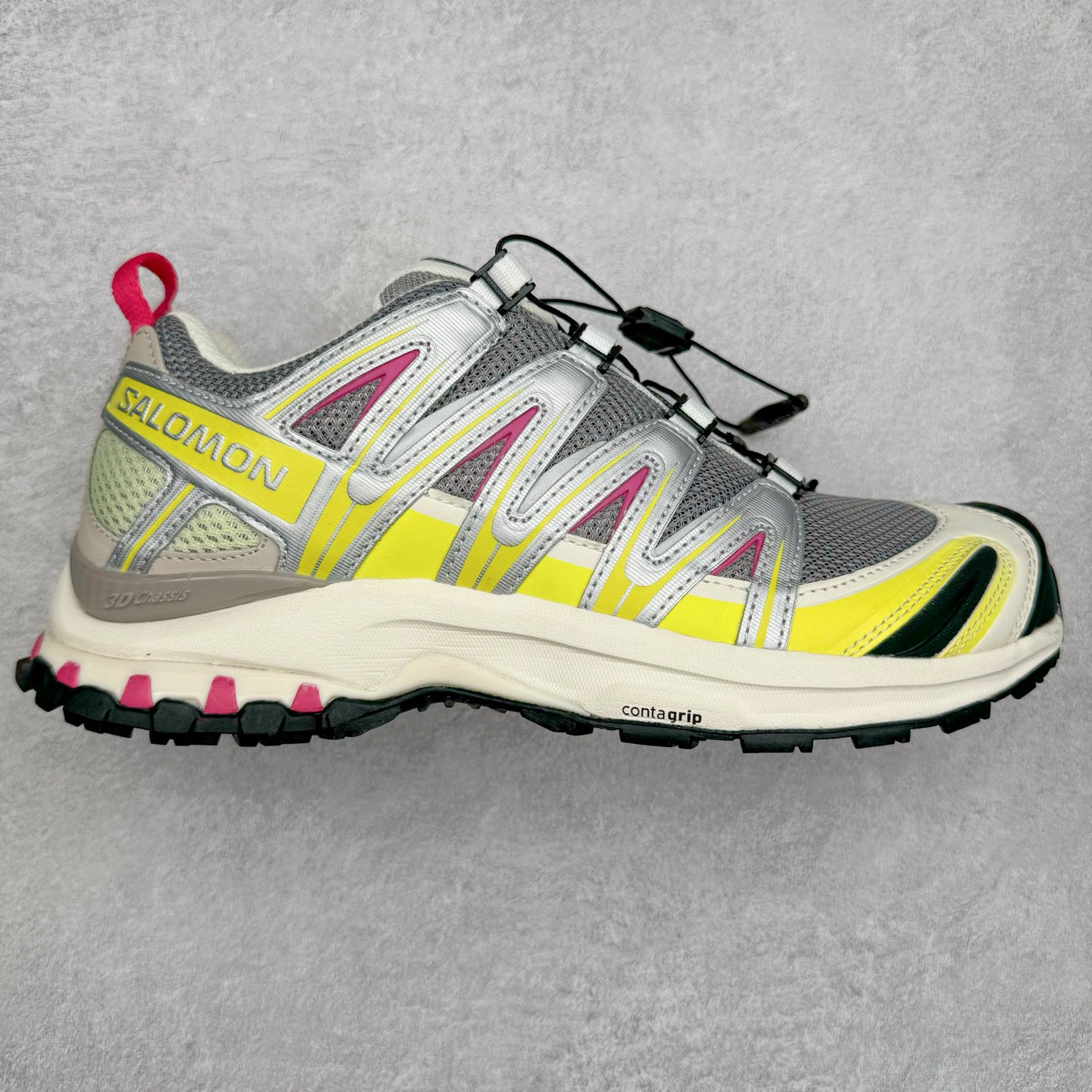 Salomon XA Pro 3D Yellow Silver Pink Men Women Outdoor Shoes