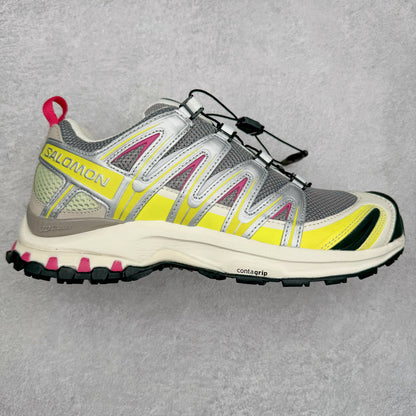Salomon XA Pro 3D Yellow Silver Pink Men Women Outdoor Shoes