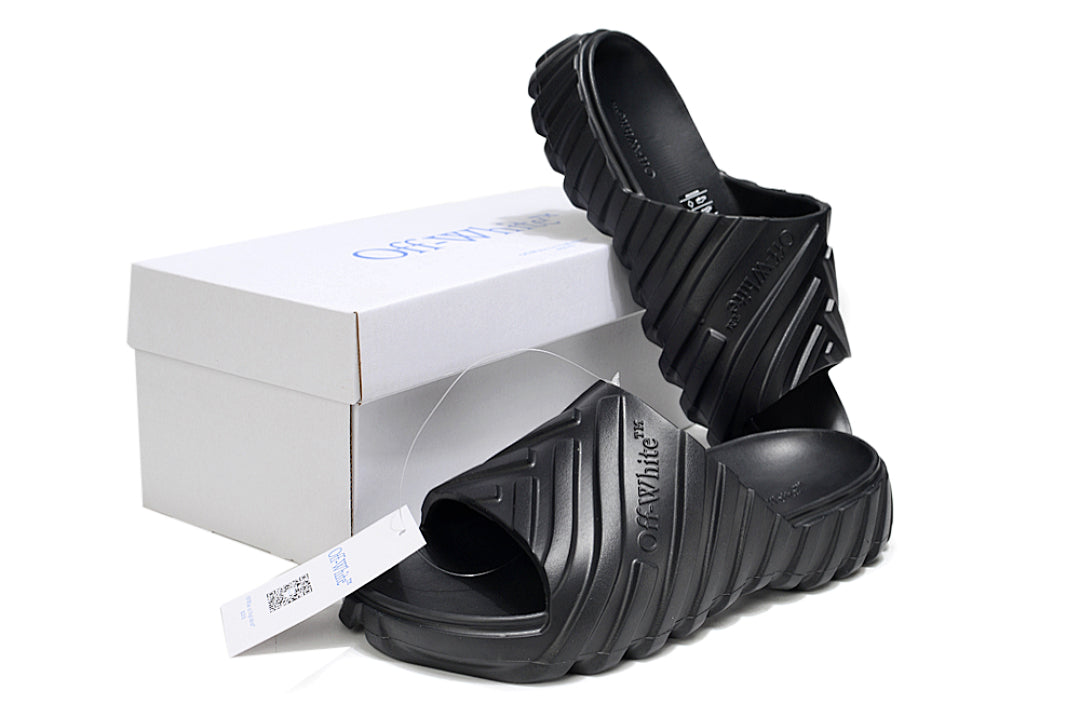 Off-White Tread Slides Black