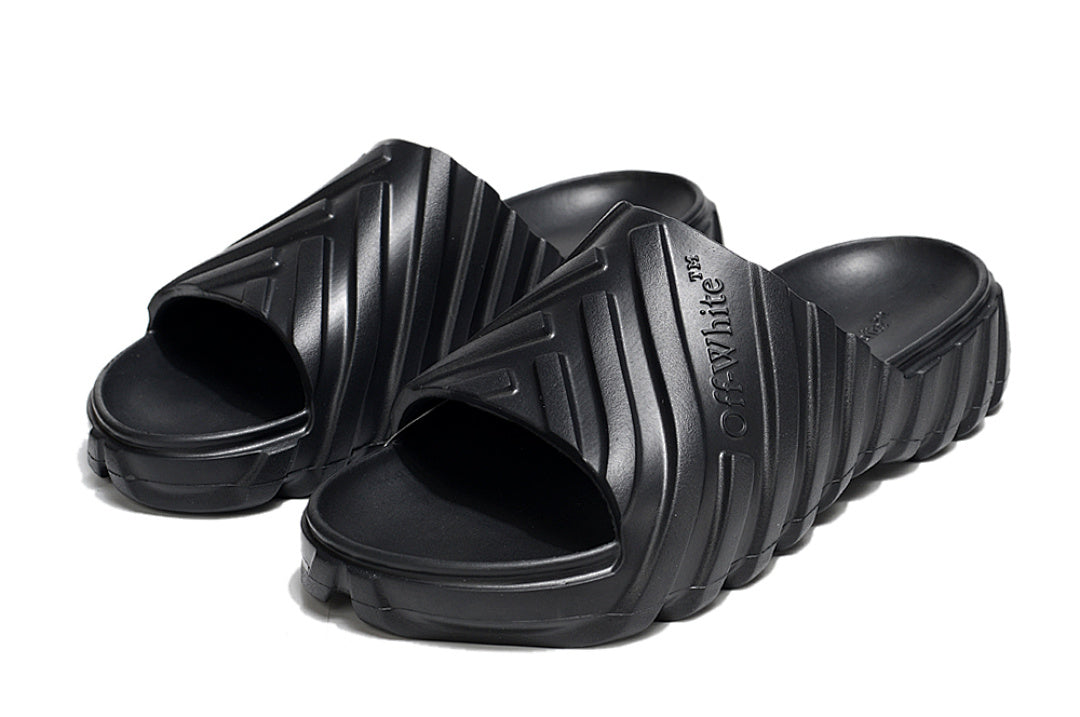 Off-White Tread Slides Black