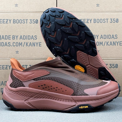 Hoka U Project Transport Dark Brown | Rust pink