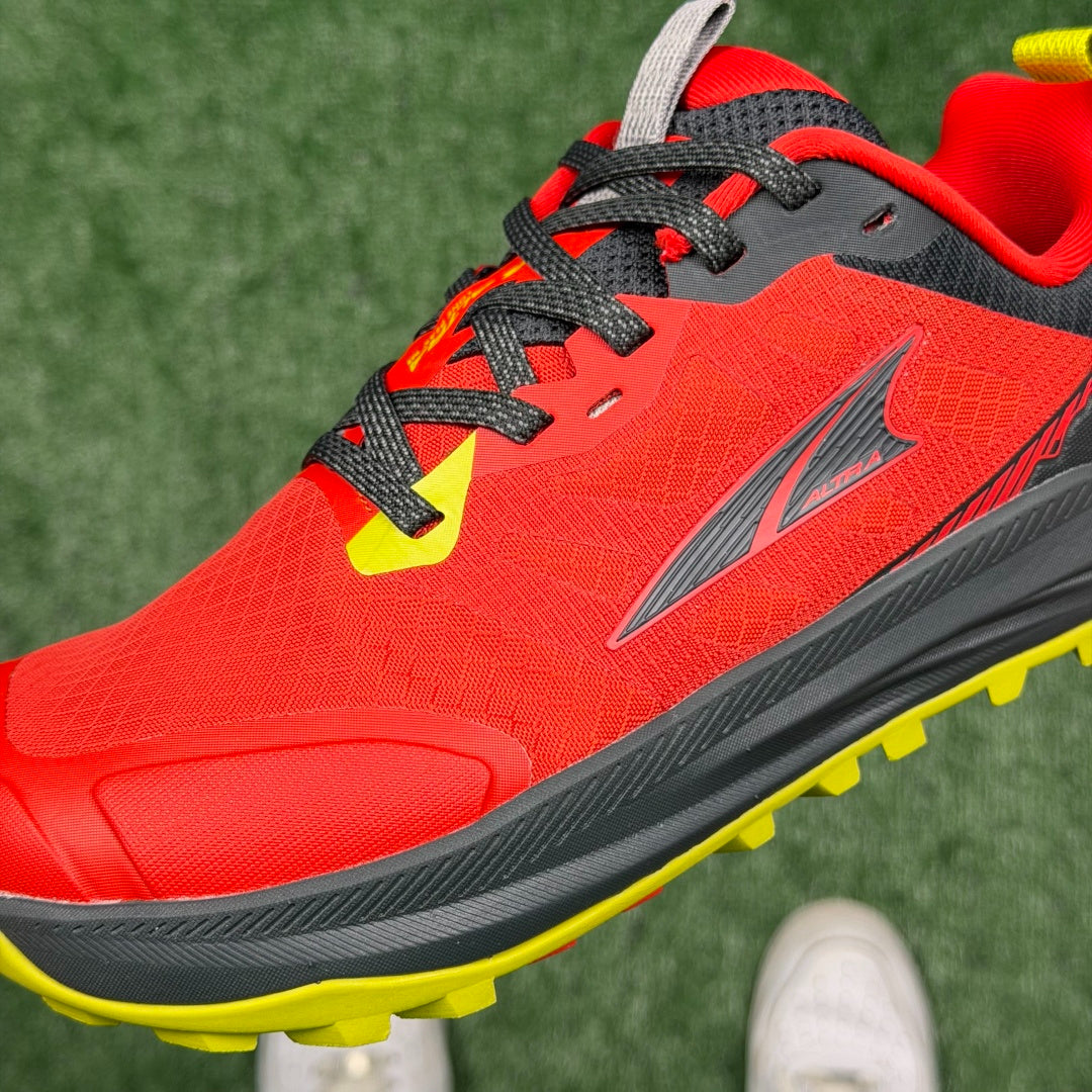 Altra Lone Peak 7 Red Grey Yellow Zero Drop Breathable Trail Running Sneakers