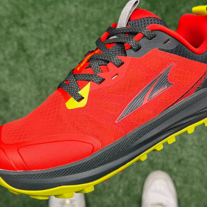 Altra Lone Peak 7 Red Grey Yellow Zero Drop Breathable Trail Running Sneakers