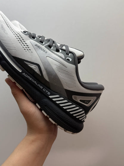 Brooks Men's Adrenaline GTS 23 Supportive Road Running Shoes (Grey/Black/White)